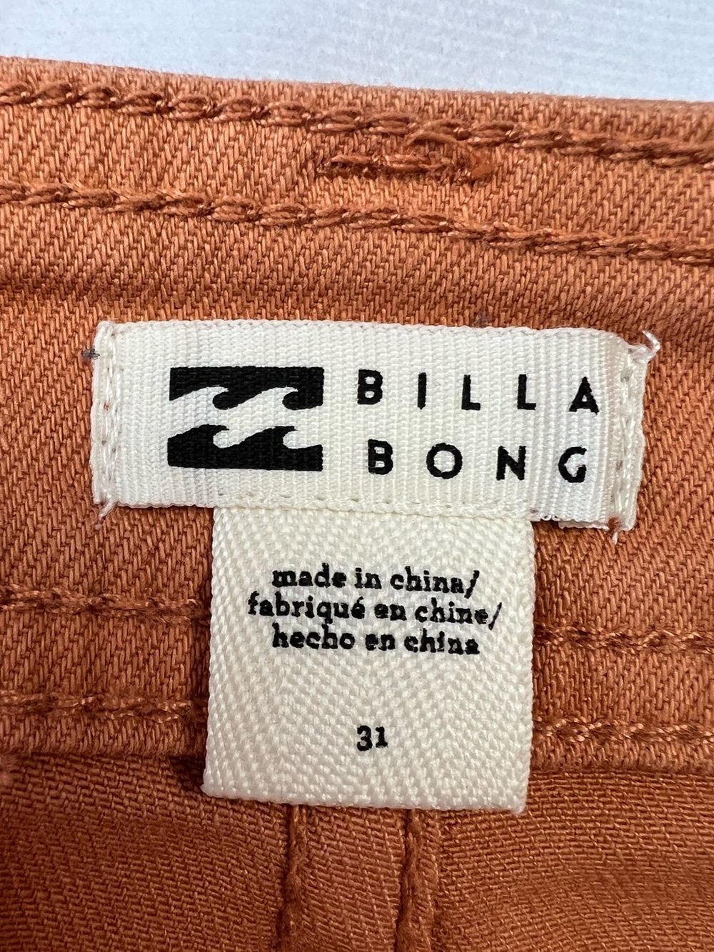 Billabong Free Fall High Waist Wide Leg Raw Hem Pants Toffee - Size 31 - Picture 6 of 9